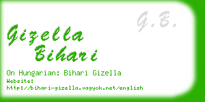 gizella bihari business card
